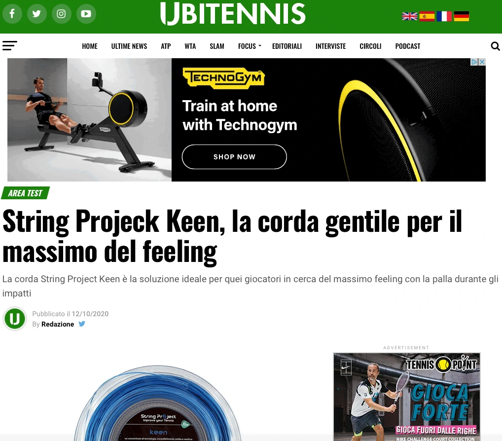 Recensione String Project Keen su ubitennis.com